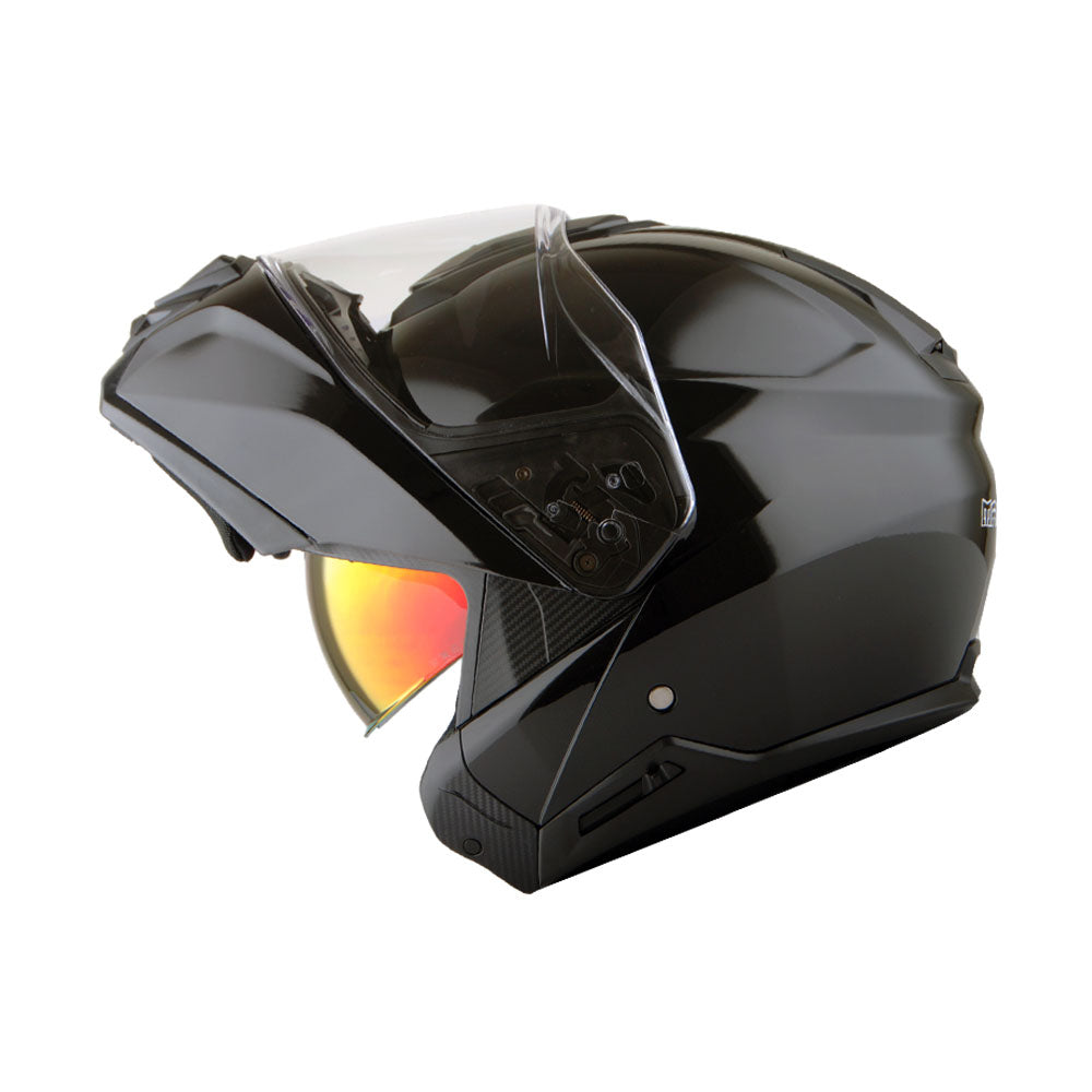 Martian Motorcycle Modular Full Face Helmet Flip up Dual Visor Sun Shield + Motorcycle Bluetooth Headset: HG362