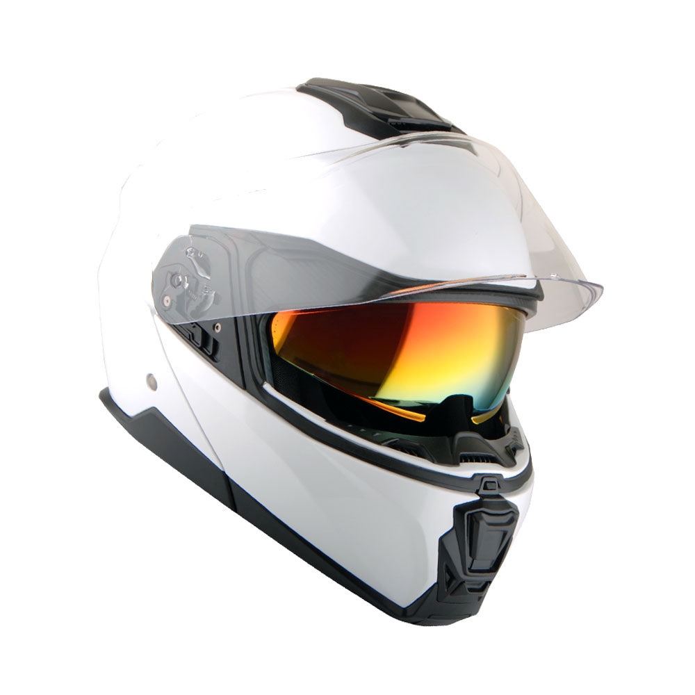 Martian Motorcycle Modular Full Face Helmet Flip up Dual Visor Golden Sun Shield: HG362