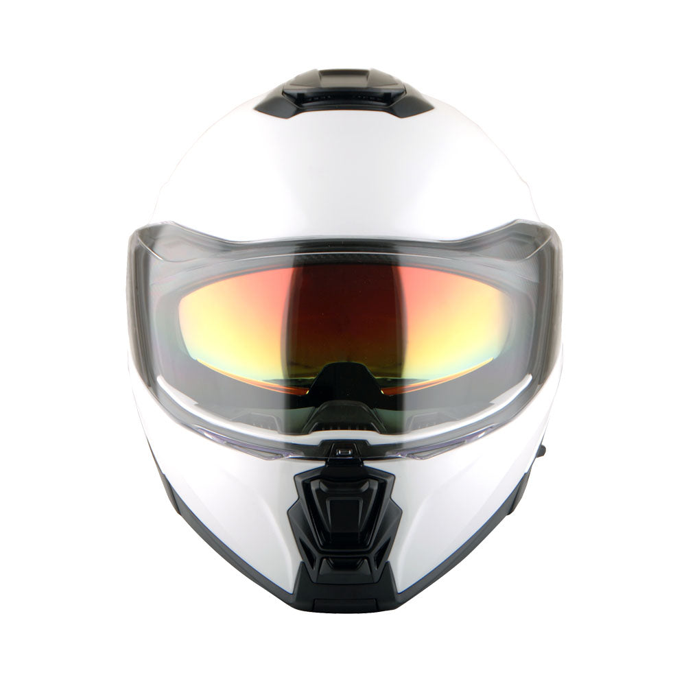 Martian Motorcycle Modular Full Face Helmet Flip up Dual Visor Golden Sun Shield: HG362