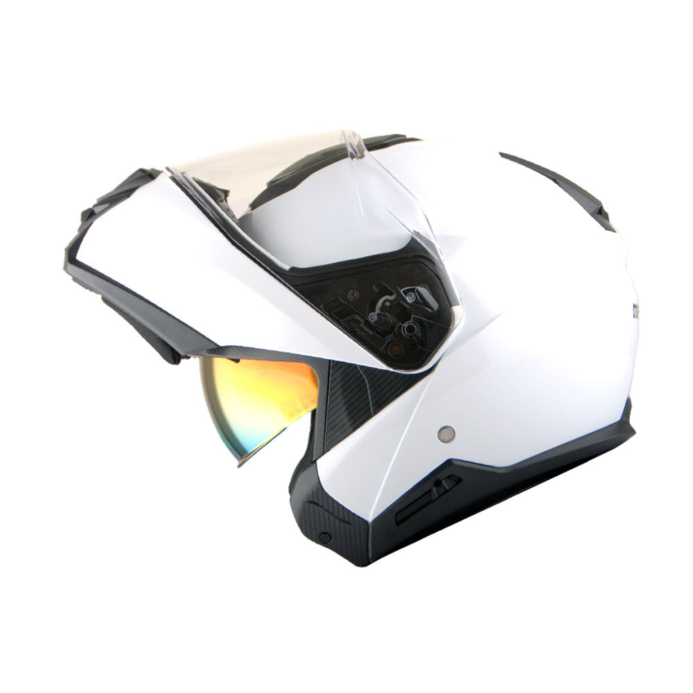 Martian Motorcycle Modular Full Face Helmet Flip up Dual Visor Sun Shield + Motorcycle Bluetooth Headset: HG362