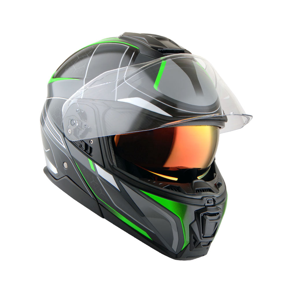 慶　　muta 8 (2XL) Martian Motorcycle Modular Full Face Helmet Flip up Dual
