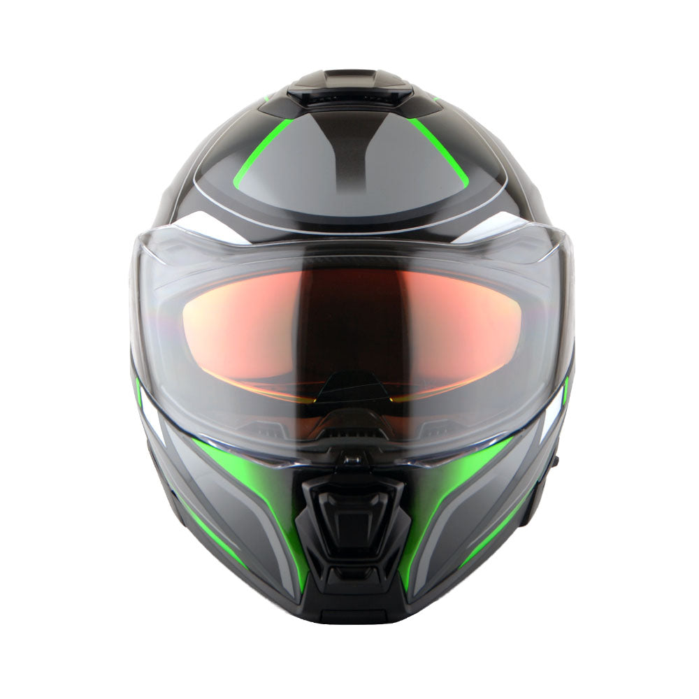 Martian Motorcycle Modular Full Face Helmet Flip up Dual Visor Sun Shield + Motorcycle Bluetooth Headset: HG362