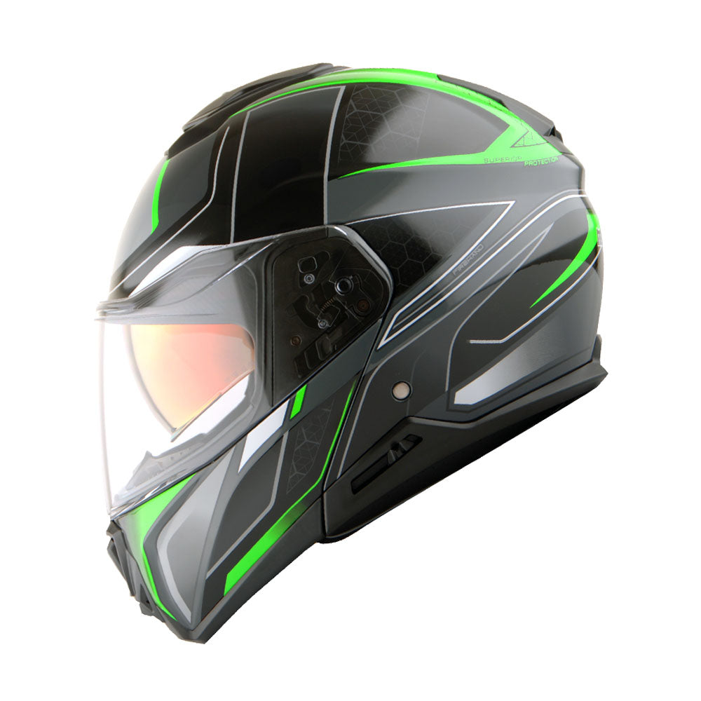 Martian Motorcycle Modular Full Face Helmet Flip up Dual Visor Sun Shi – 1Storm Helmet