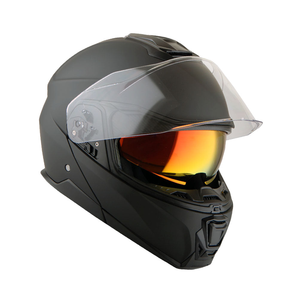 Martian Motorcycle Modular Full Face Helmet Flip up Dual Visor Golden Sun Shield: HG362