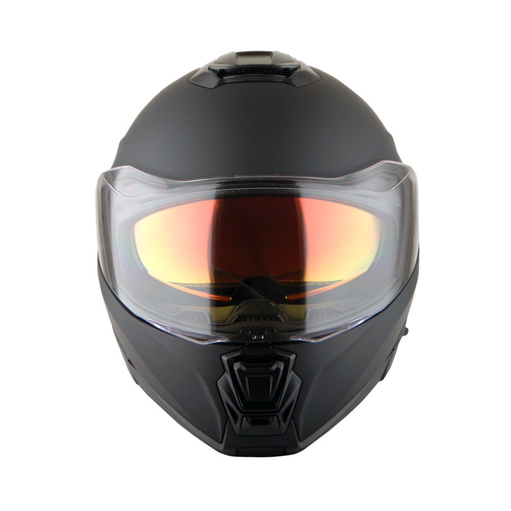 Martian Motorcycle Modular Full Face Helmet Flip up Dual Visor Golden Sun Shield: HG362
