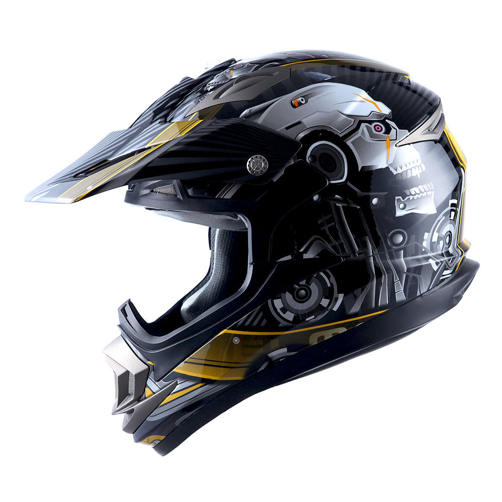 Auténtico casco de fibra de carbono 1Storm motocross todoterreno ATV Dirt  Bike MX BMX HGXP15