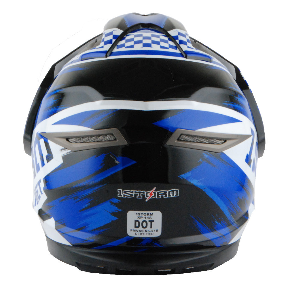 1Storm Dual Sport Helmet Motorcycle Full Face Motocross Off Road Bike: HGXP14A
