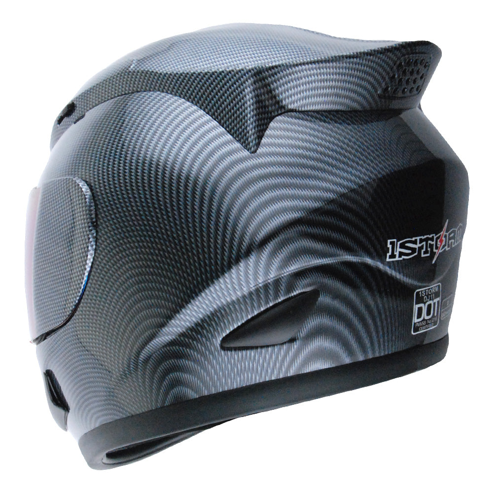 1Storm Motorcycle Bike Full Face Helmet Mechanic HJDJ11 + Motorcycle Bluetooth Headset