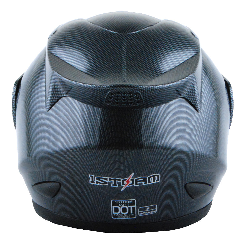 1Storm Motorcycle Bike Full Face Helmet Mechanic HJDJ11 + Motorcycle Bluetooth Headset