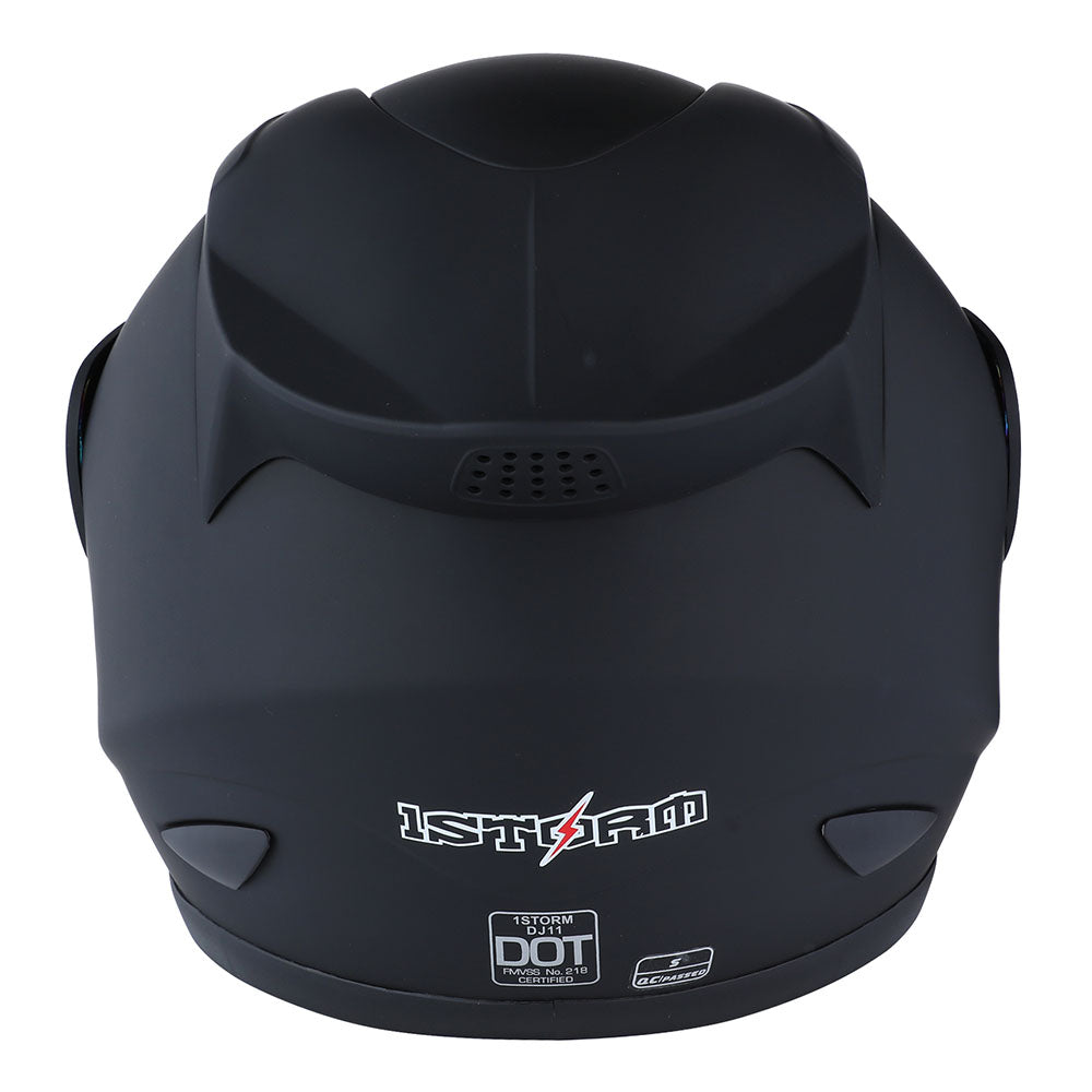 1Storm Motorcycle Bike Full Face Helmet Mechanic HJDJ11 + Motorcycle Bluetooth Headset