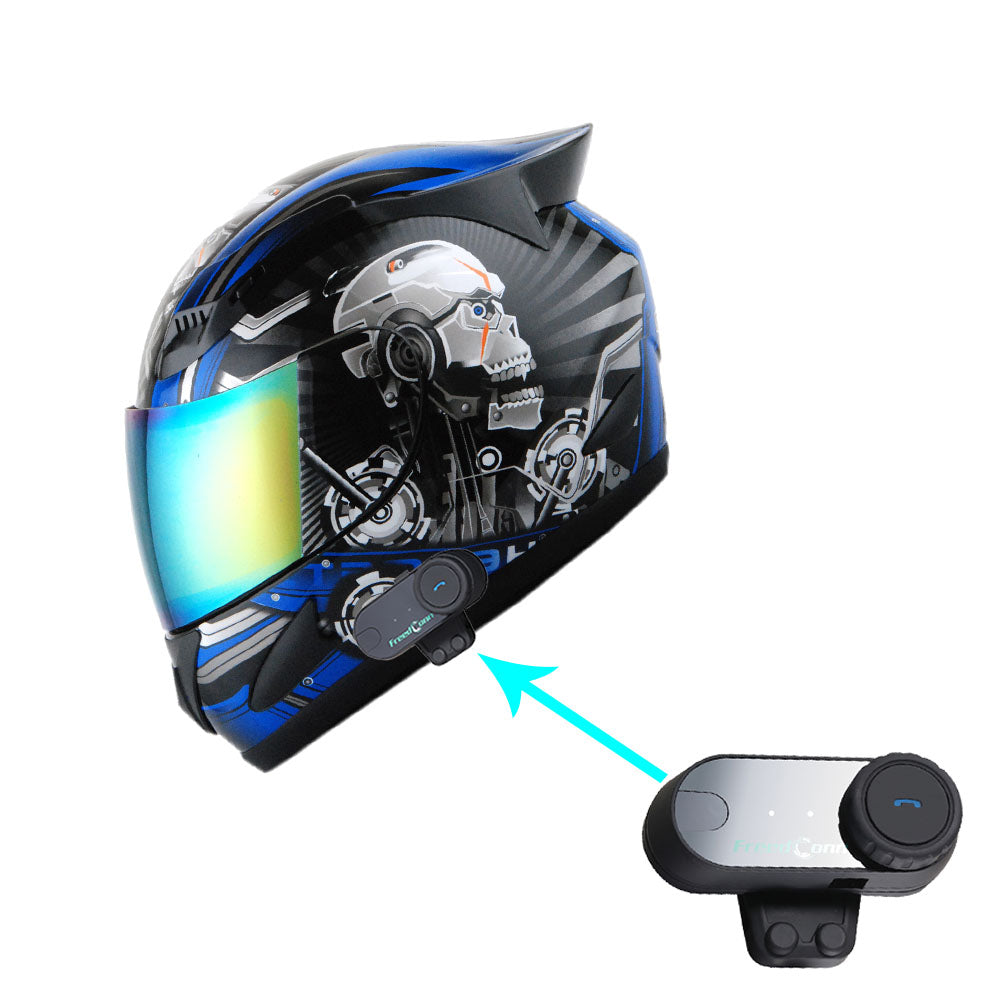 Full face helmet discount with bluetooth speakers