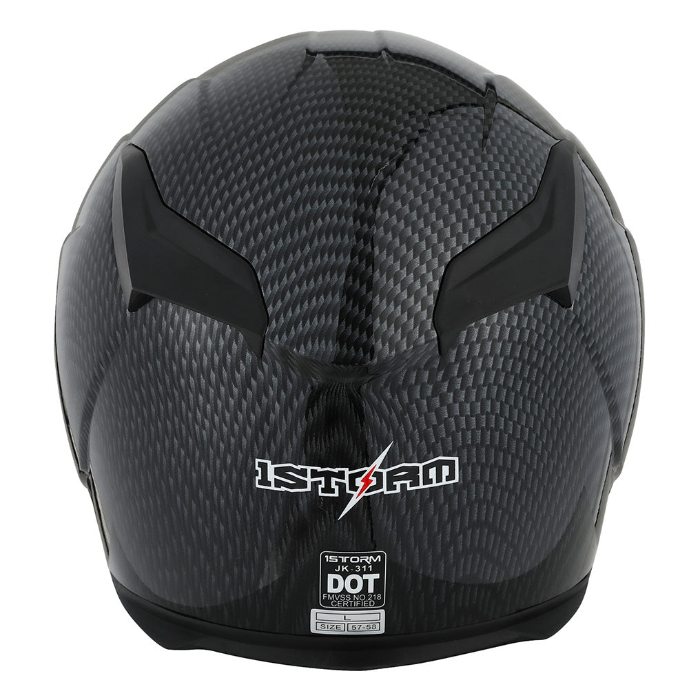 1Storm Motorcycle Full Face Helmet Skull King + One Extra Clear Shield: HJK311