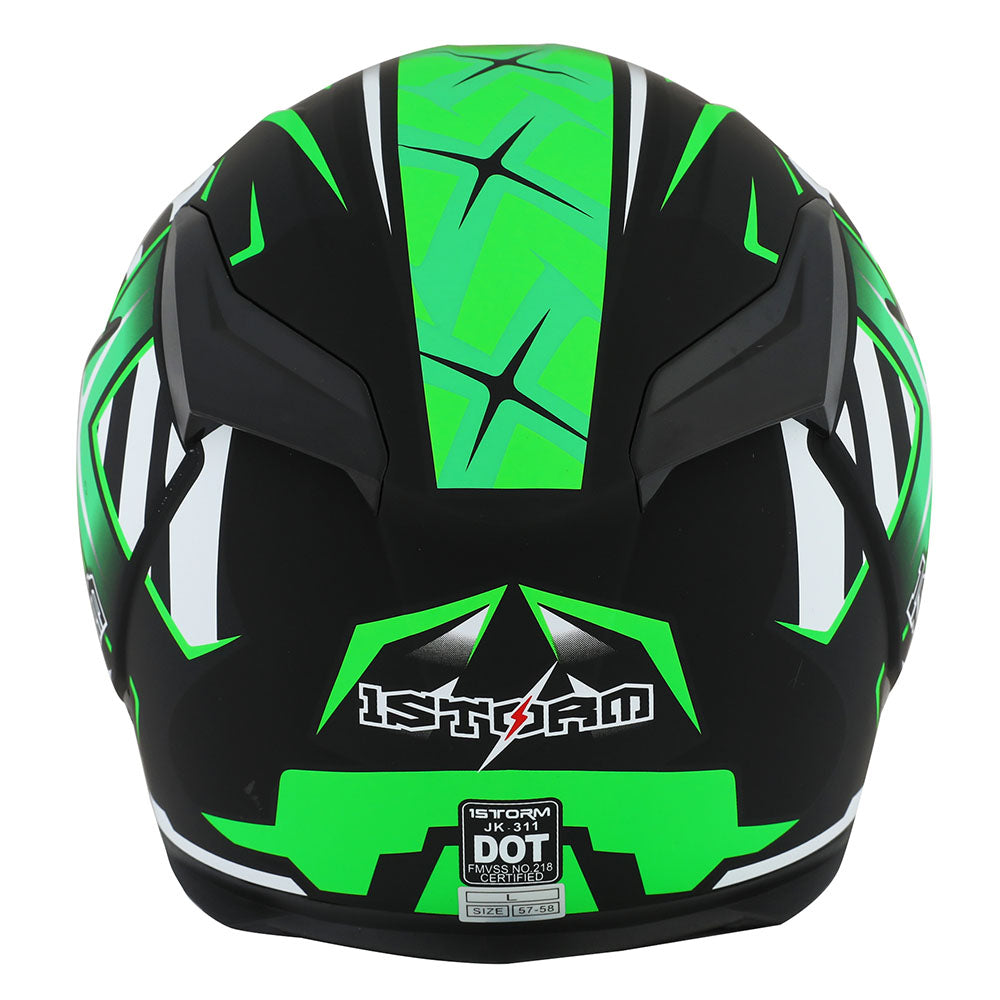 1Storm Motorcycle Full Face Helmet Skull King + One Extra Clear Shield: HJK311