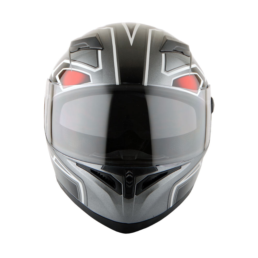 1Storm Motorcycle Dual Visor Full Face Helmet Panther: HJK316clear