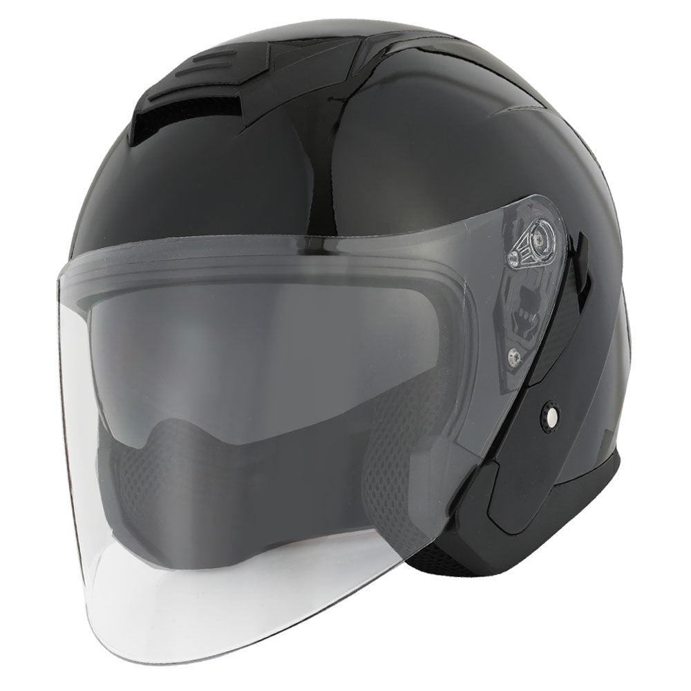 1Storm Motorcycle Open Face Helmet Scooter ClassicL Knight Bike Dual Lens/Sun Visor: HJK526 Matt Black / L( 57-58 cm 22.4/22.8 Inch ) 1Storm Motorcycle Open Face Helmet Scooter ClassicL Knight Bike Dual Lens/Sun Visor: HJK526 Matt Black / L( 57-58 cm 22.4/22.8 Inch )