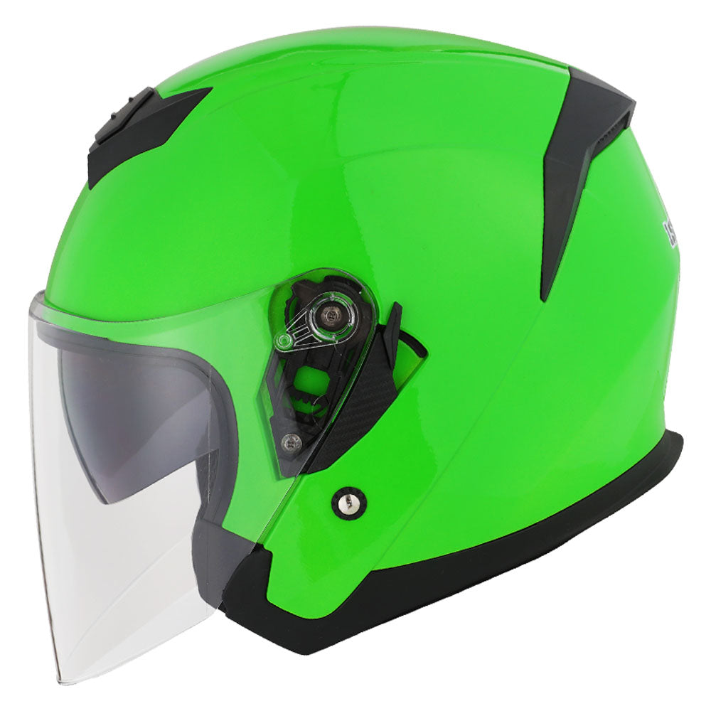 1Storm Motorcycle Open Face Helmet Scooter Classical Knight Bike Dual Lens/Sun Visor + Motorcycle Bluetooth Headset: HJK526