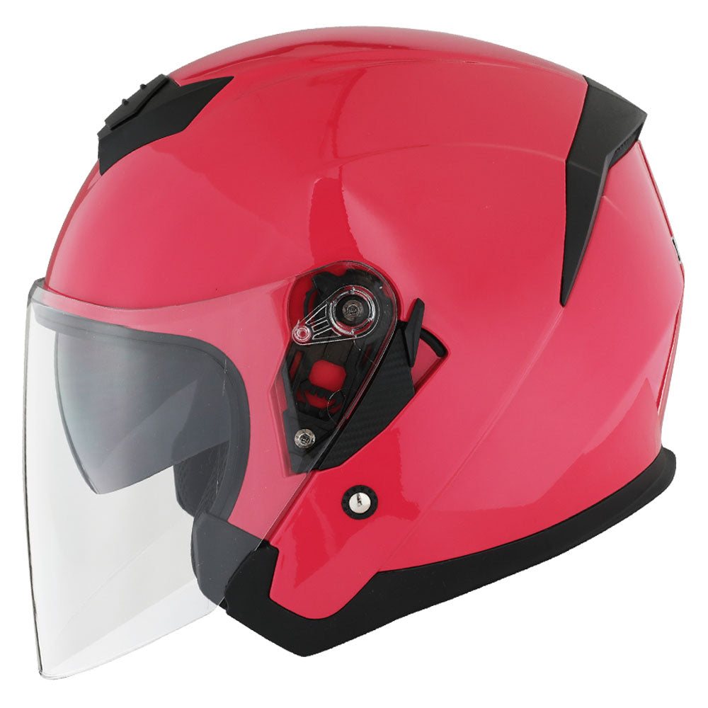1Storm Motorcycle Open Face Helmet Scooter Classical Knight Bike Dual Lens/Sun Visor + Motorcycle Bluetooth Headset: HJK526