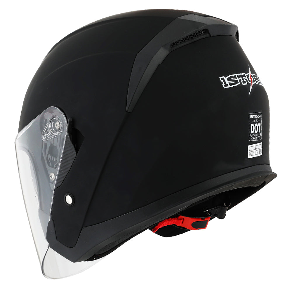1Storm Motorcycle Open Face Helmet Scooter ClassicL Knight Bike Dual Lens/Sun Visor: HJK526