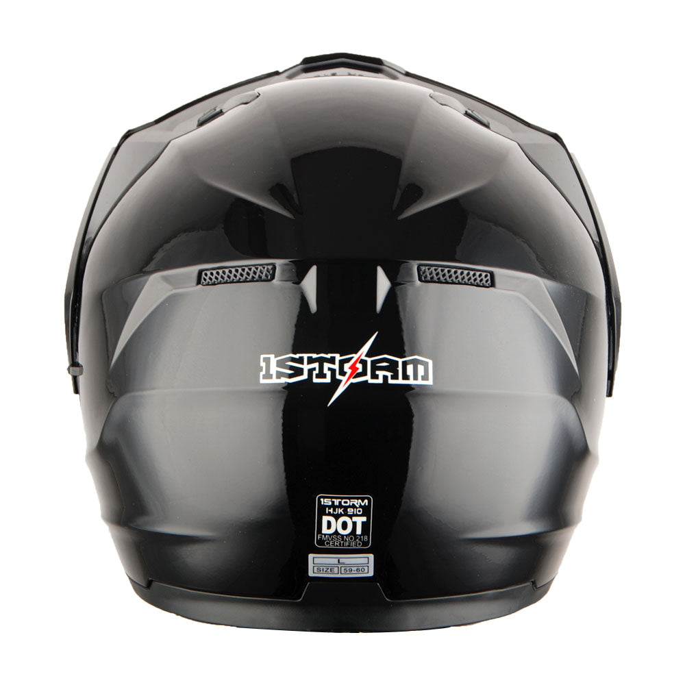 1Storm Motorcycle Dual Sport Modular Flip up Full Face Helmet Dual Visor: HJK910 DSPORT