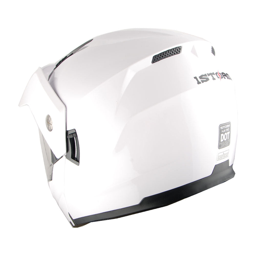 1Storm Motorcycle Dual Sport Modular Flip up Full Face Helmet Dual Visor: HJK910 DSPORT