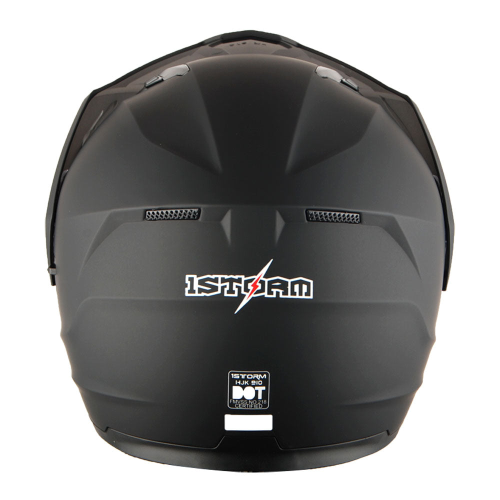 1Storm Motorcycle Dual Sport Modular Flip up Full Face Helmet Dual Visor: HJK910 DSPORT