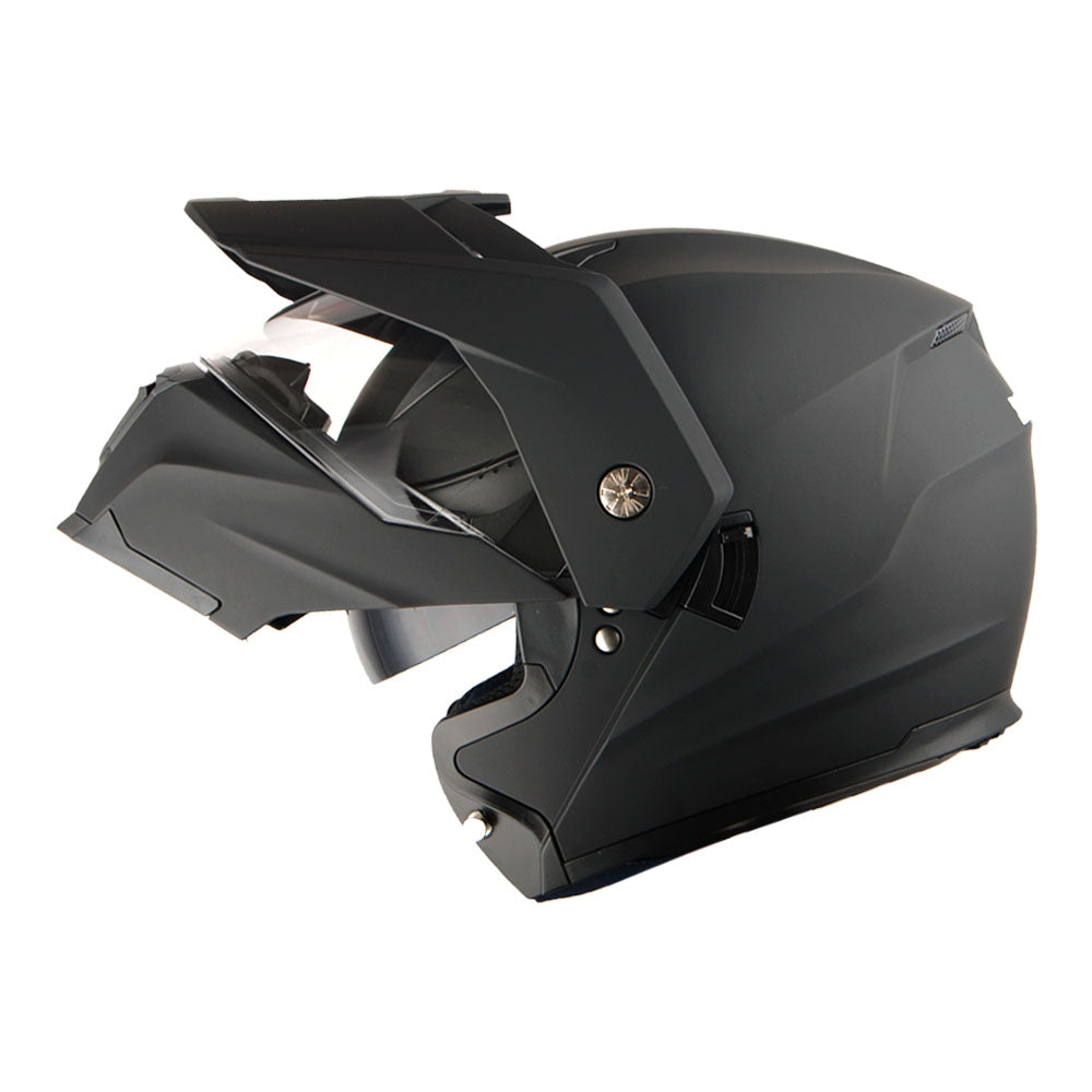 1Storm Motorcycle Dual Sport Modular Flip up Full Face Helmet Dual Visor: HJK910 DSPORT