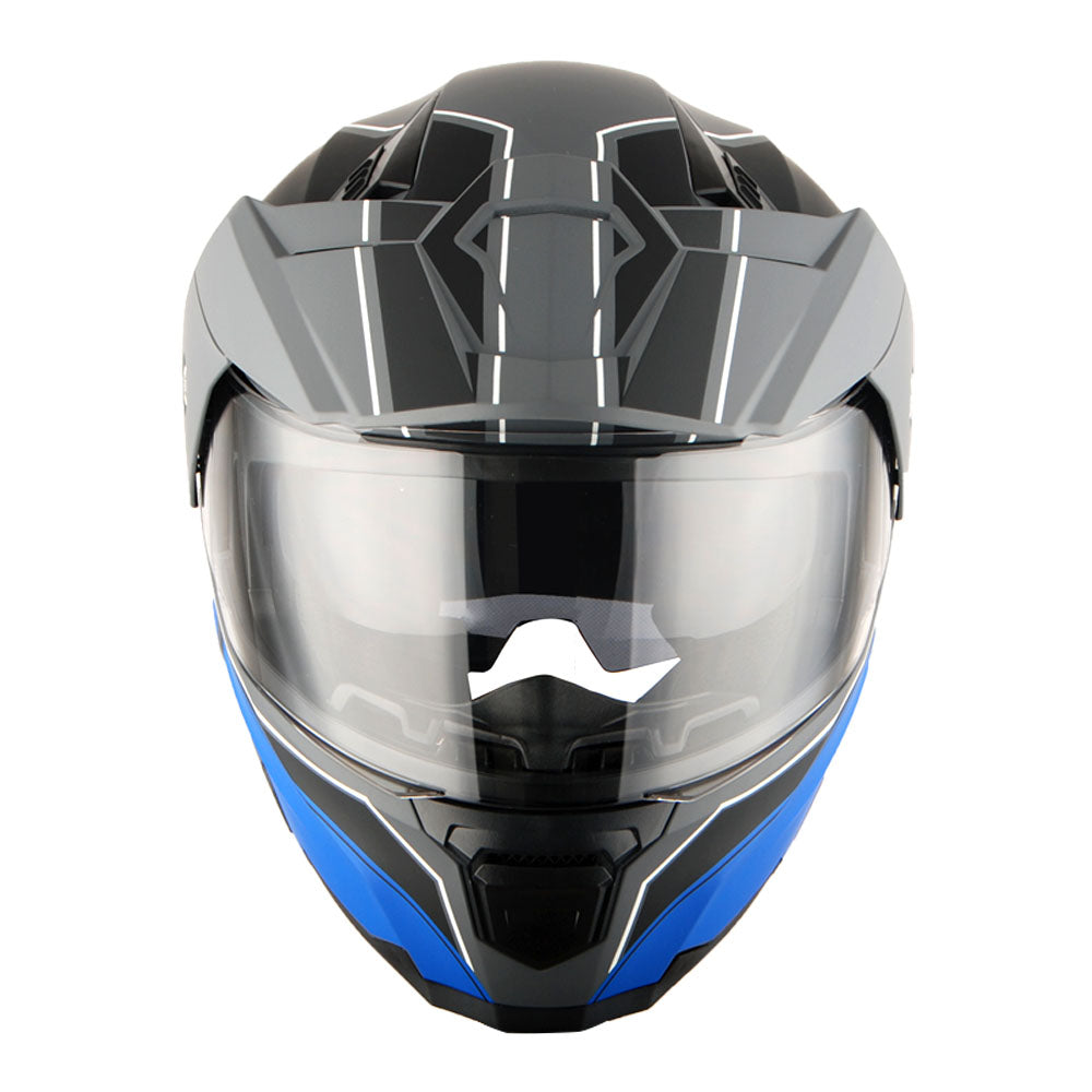 1Storm Motorcycle Dual Sport Modular Flip up Full Face Helmet Dual Visor: HJK910 DSPORT