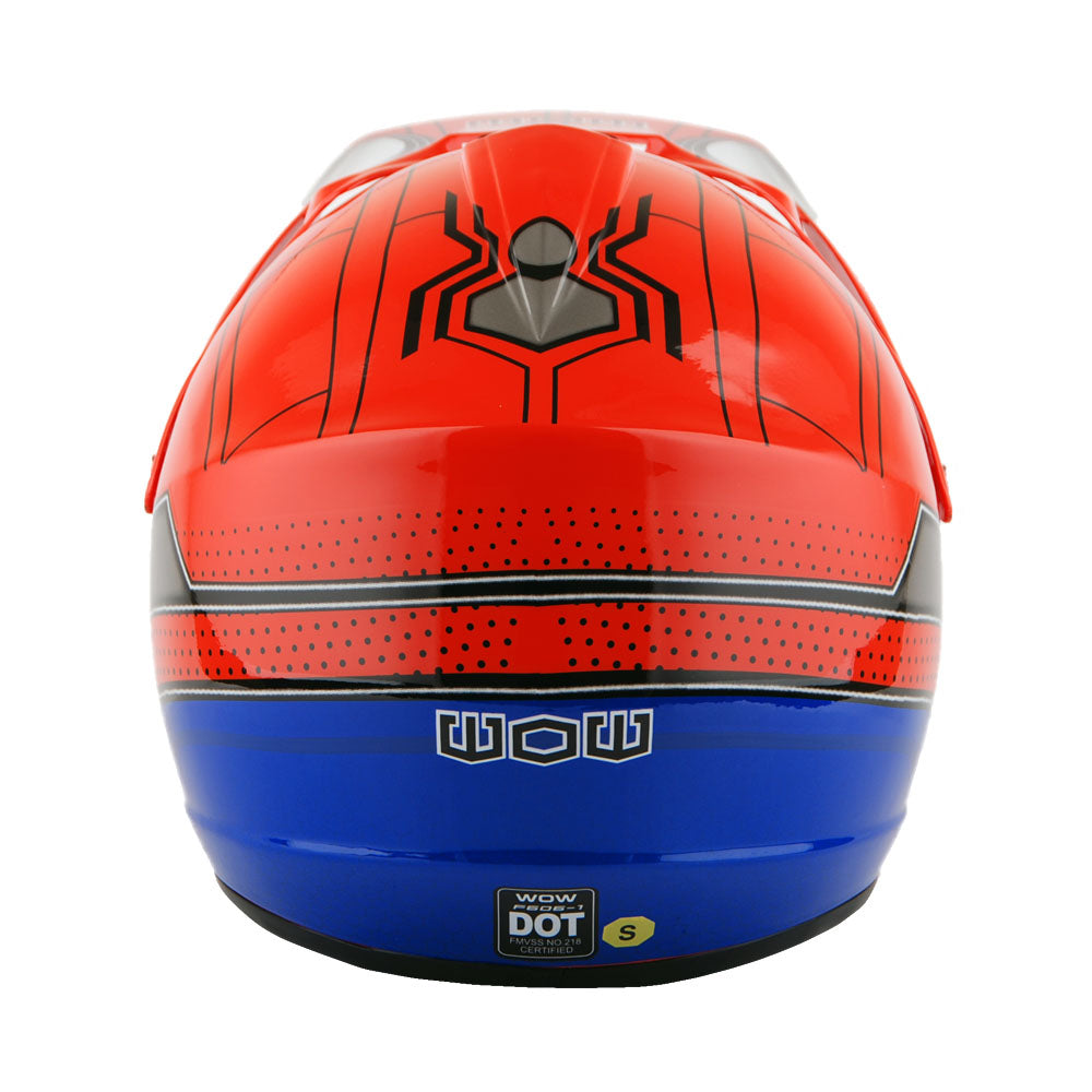 WOW Youth Kids Motocross BMX MX ATV Dirt Bike Helmet Spider Spider Web: HJOY
