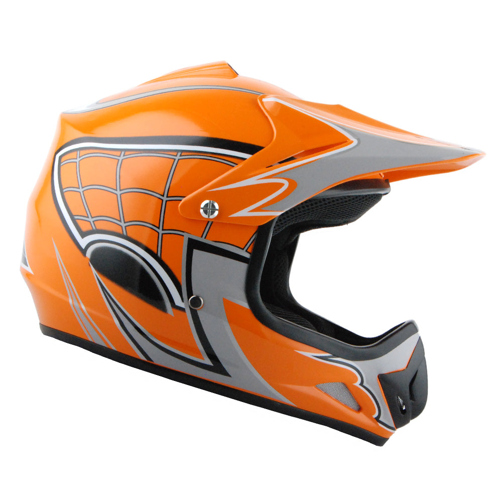 WOW Youth Motocross Helmet HJOY BMX MX ATV Dirt Bike Helmet Spider Web 1Storm Helmet