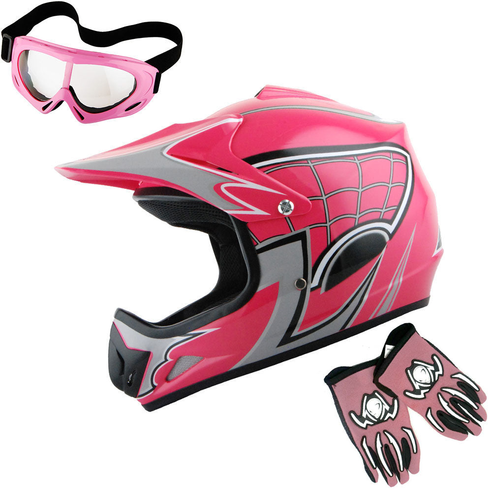 Wow youth kids motocross bmx mx atv dirt bike helmet spider green online