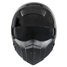 1Storm Motorcycle Full Face Helmet Open Face Knight Classical (Detachable Face Mask): HKY861