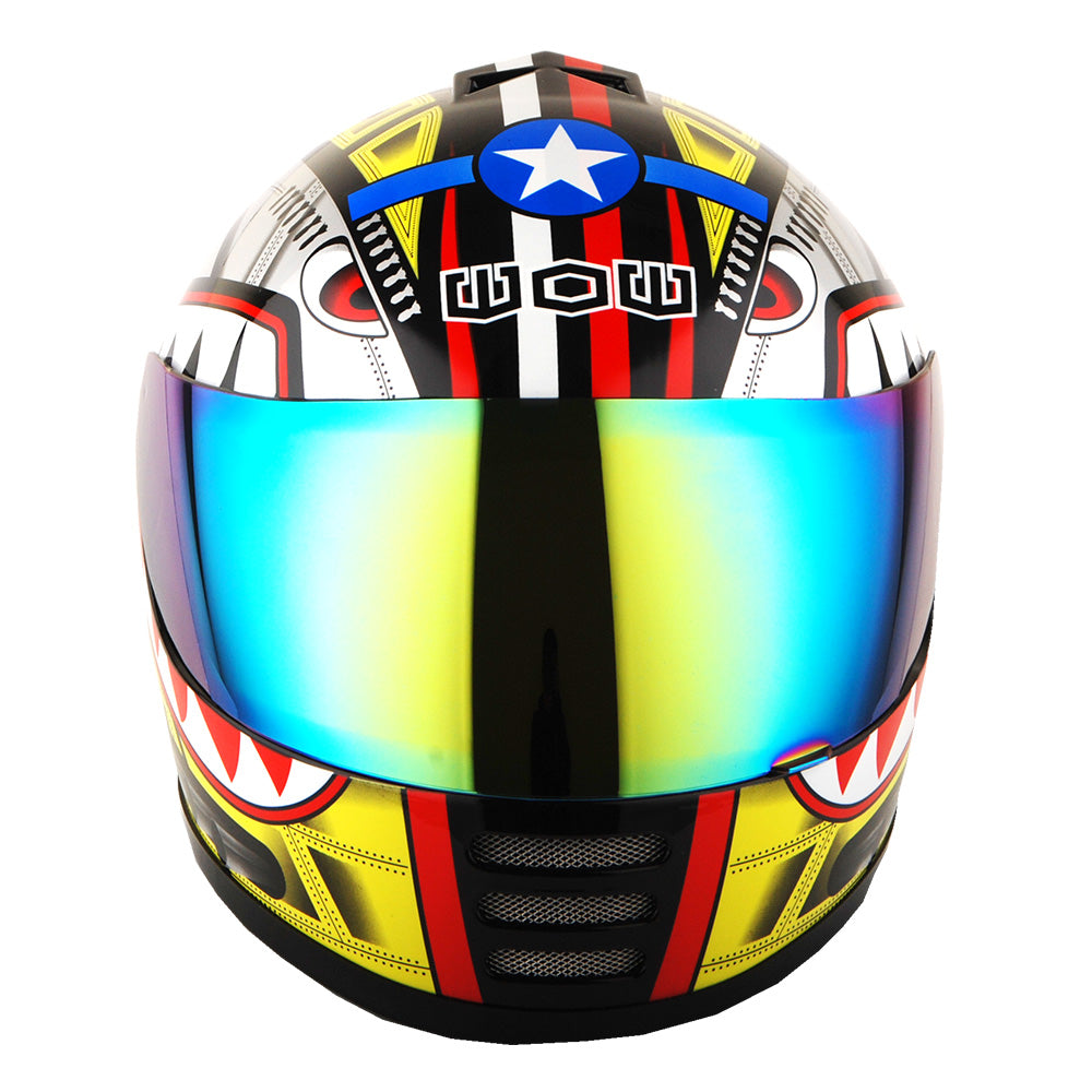 WOW Youth Kids Motorcycle  Street Bike BMX MX Full Face Close Out Helmet: HKY-B15CLS