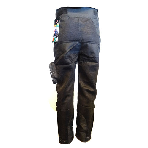 MENS ARMORED MOTORCYCLE PANTS HP02 TEXTILE BLACK W/ KNEE PROTECTOR SIZE 30 32 34