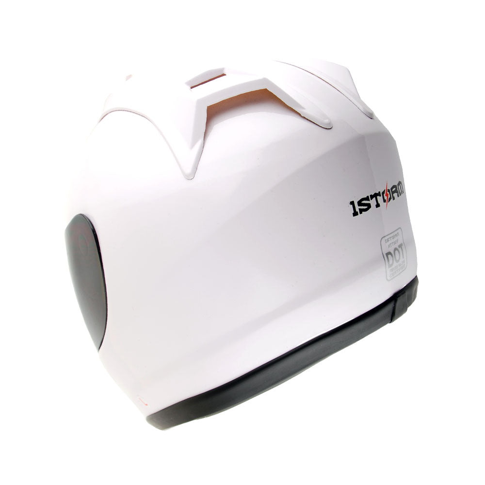 1Storm New Motorcycle JH901 Bike Full Face Helmet + One Extra Clear Shield + Motorcycle Bluetooth Headset