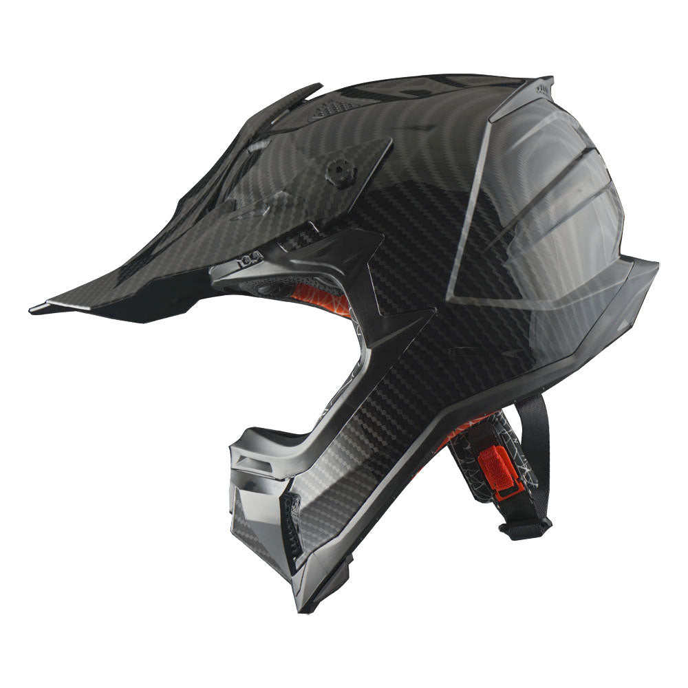 1Storm Adult Motocross HelmetTrack Style JH601 + Goggles + Skeleton Glove Bundle