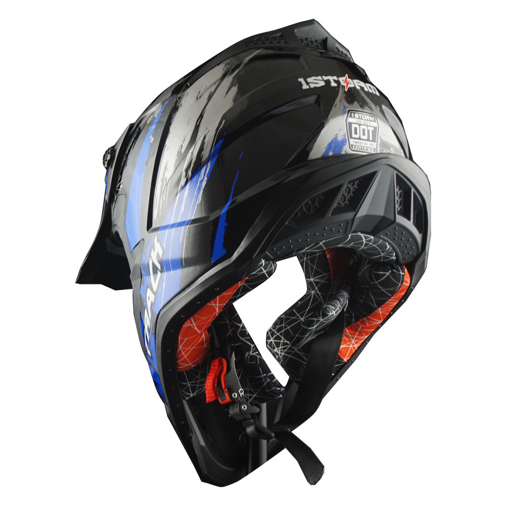 1Storm Adult Motocross Helmet Track Style JH601
