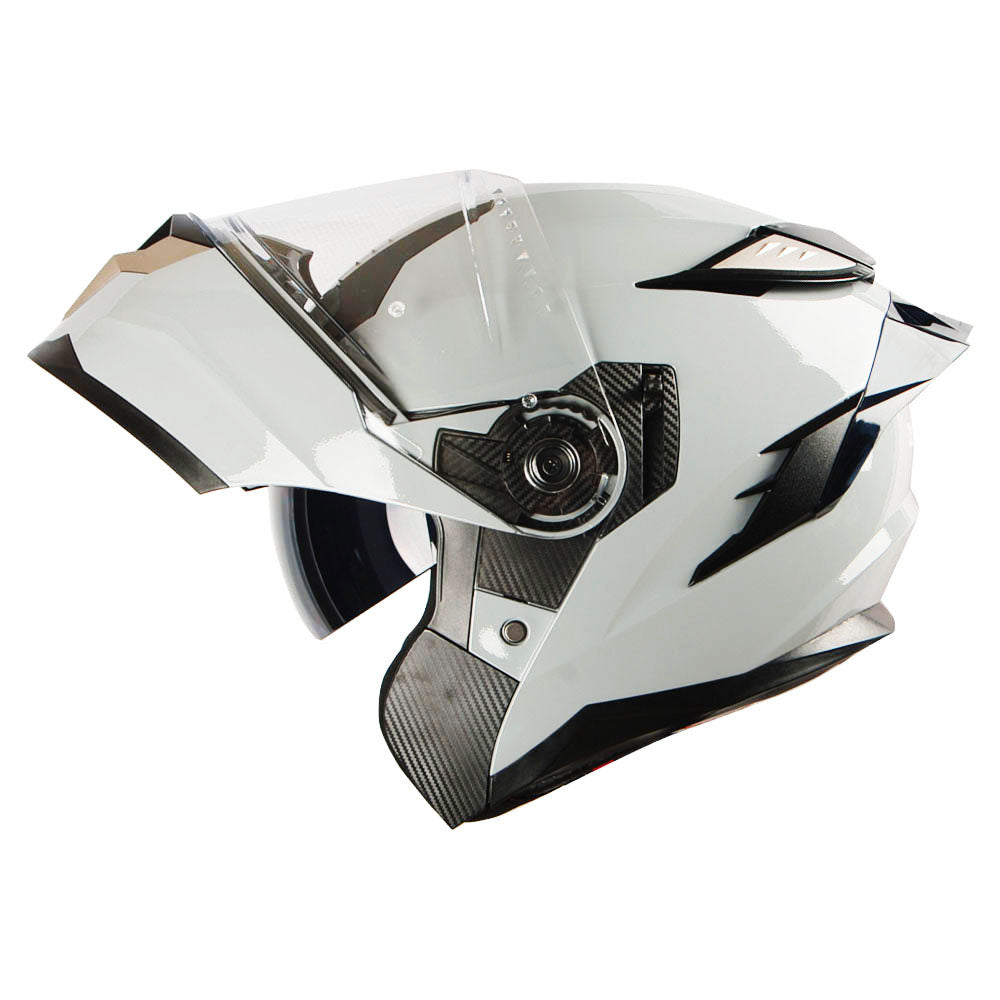 1Storm Motorcycle Modular Full Face Helmet DOT Adults Street Bike  Flip up Dual Visor Sun Inner Shield Anti Fog Pinlock Shield + Motorcycle Bluetooth Headset