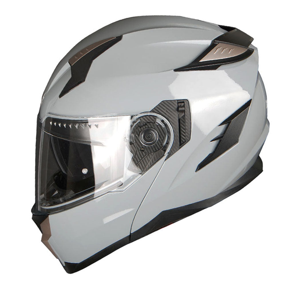 1Storm Motorcycle Modular Full Face Helmet DOT Adults Street Bike  Flip up Dual Visor Sun Inner Shield Anti Fog Pinlock Shield + Motorcycle Bluetooth Headset