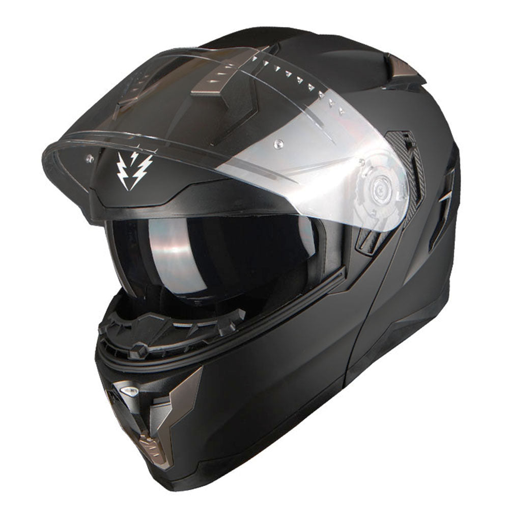 1Storm Motorcycle Modular Full Face Helmet Flip up Dual Visor Anti Fog Pinlock:  JHA119