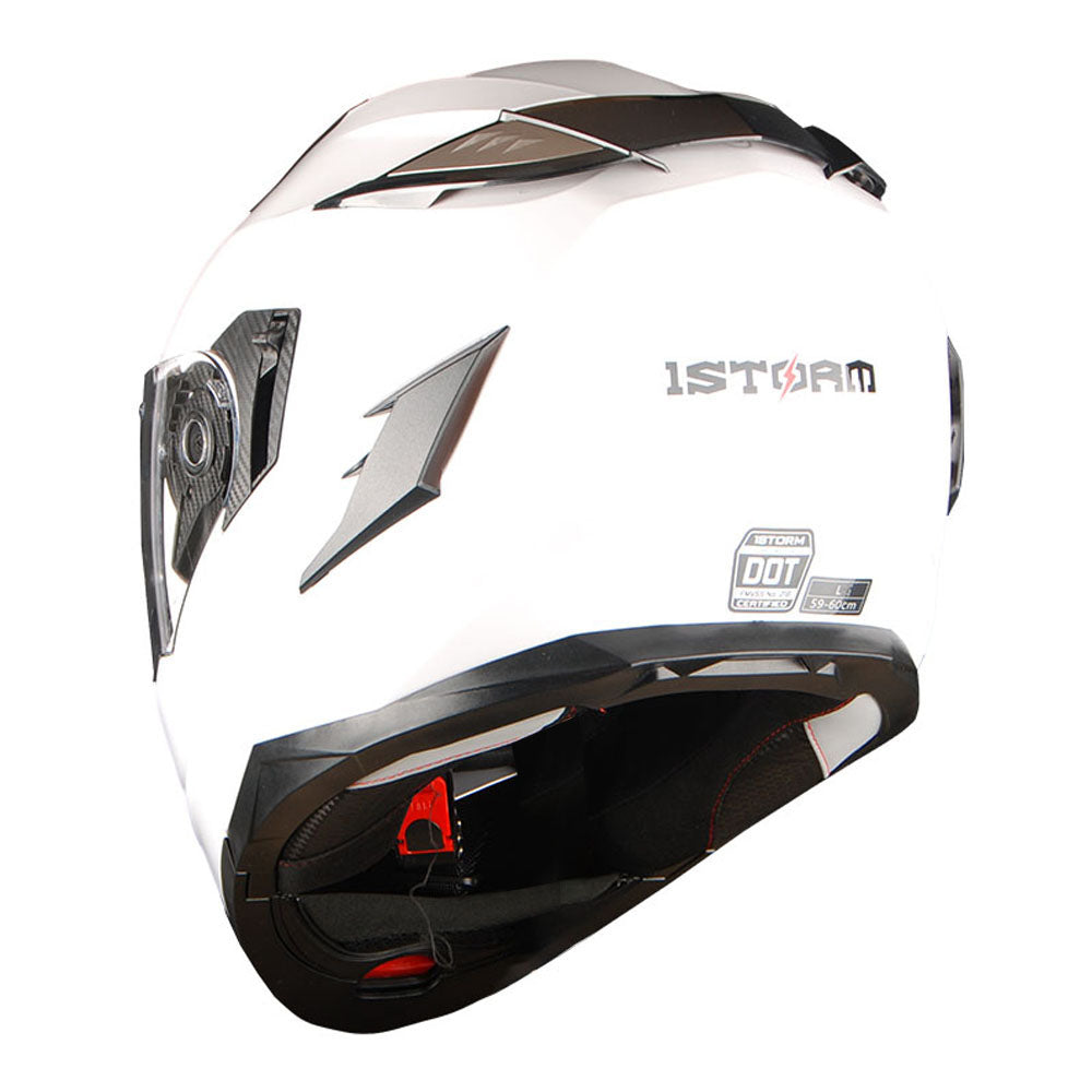1Storm Motorcycle Modular Full Face Helmet Flip up Dual Visor Anti Fog Pinlock:  JHA119