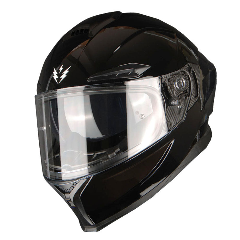 1Storm Motorcycle Full Face Helmet Dual Lens/Sun Visor + Motorcycle Bluetooth Headset