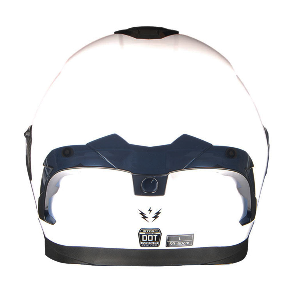 1Storm Motorcycle Full Face Helmet Dual Lens/Sun Visor + Motorcycle Bluetooth Headset