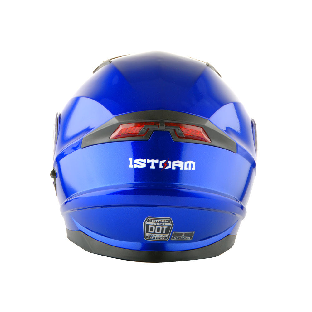 1Storm Motorcycle Modular Dual Visor Modular901 with LED Tail Light – 1Storm Helmet