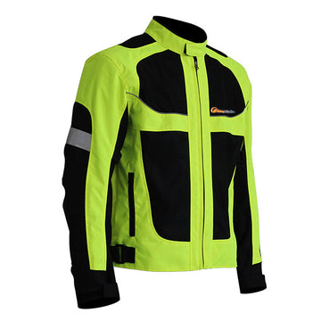 NEW Motorcycle Motorcross MX Armor Touring Sport Bike Textile Jacket JKT_21_Lemon Black Green