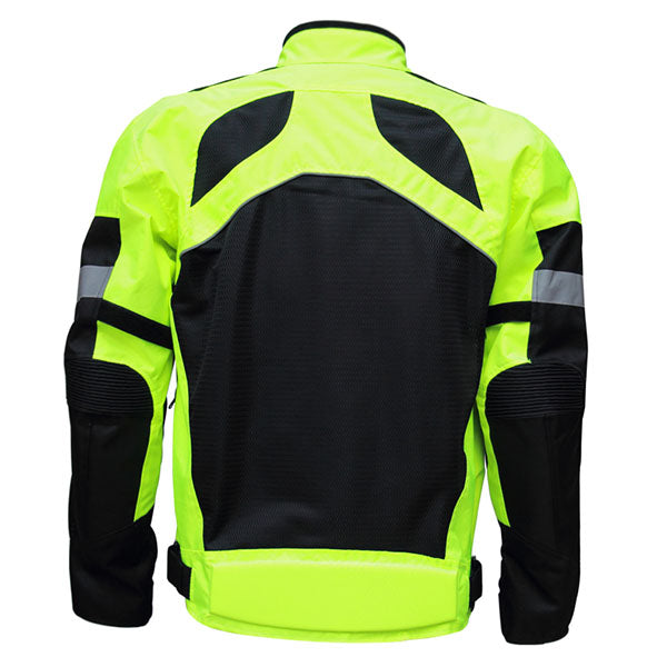 NEW Motorcycle Motorcross MX Armor Touring Sport Bike Textile Jacket JKT_21_Lemon Black Green