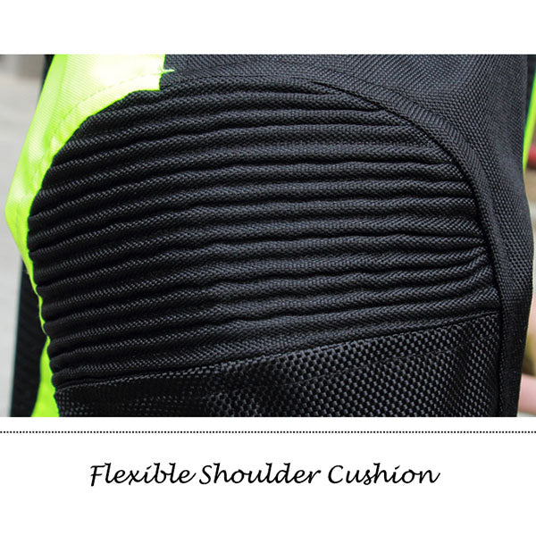 NEW Motorcycle Motorcross MX Armor Touring Sport Bike Textile Jacket JKT_21_Lemon Black Green