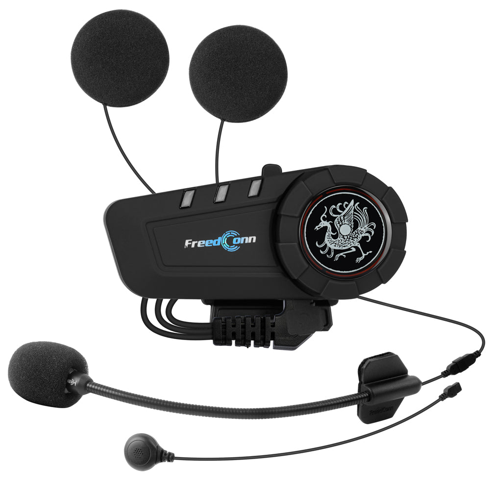 FreedConn KY-Pro Motocycle Helmet Waterproof and Wireless Bluetooth Headset /FM Radio/1000M Intercom/6 Riders Intercom/ Moto Biking & Skiiing/ Universal Pairing with most of other brands bluetooths