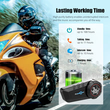 FreedConn KY-Pro Motocycle Helmet Waterproof and Wireless Bluetooth Headset /FM Radio/1000M Intercom/6 Riders Intercom/ Moto Biking & Skiiing/ Universal Pairing with most of other brands bluetooths
