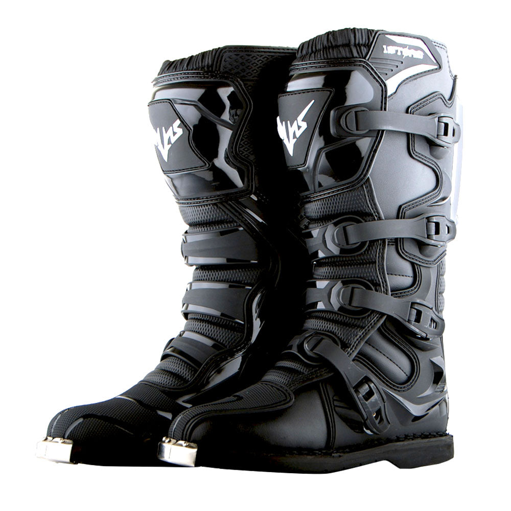 boots helmet motorcycle 1Storm Men's Motorcycle Boots Rider Long High Racing Black MBM006