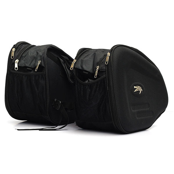 New Motorcycle Bike Waterproof Saddle Bag Helmet Side Luggage Bag GXZ_013 Stealth Black